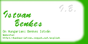 istvan benkes business card