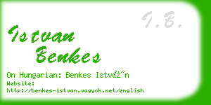 istvan benkes business card